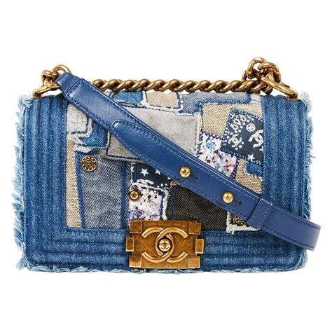 gucci handbag with blue jean patch work and patterns